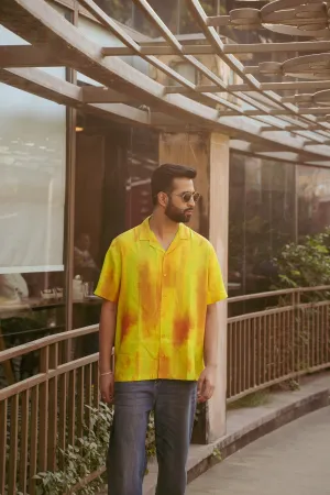 Ombre yellow Oversize Shirt
