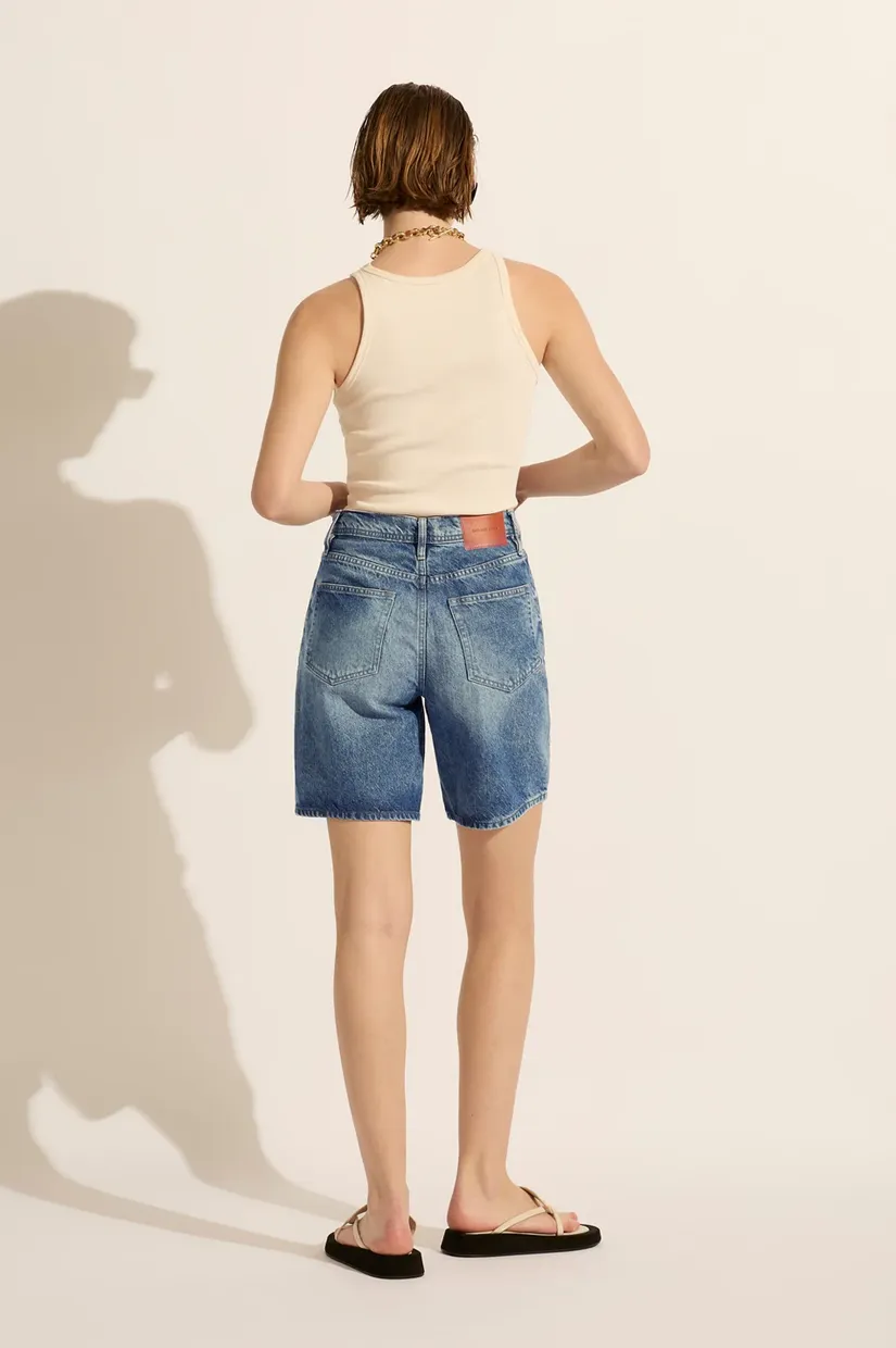 Outland Denim Harry High Relaxed Short - Aged Blue
