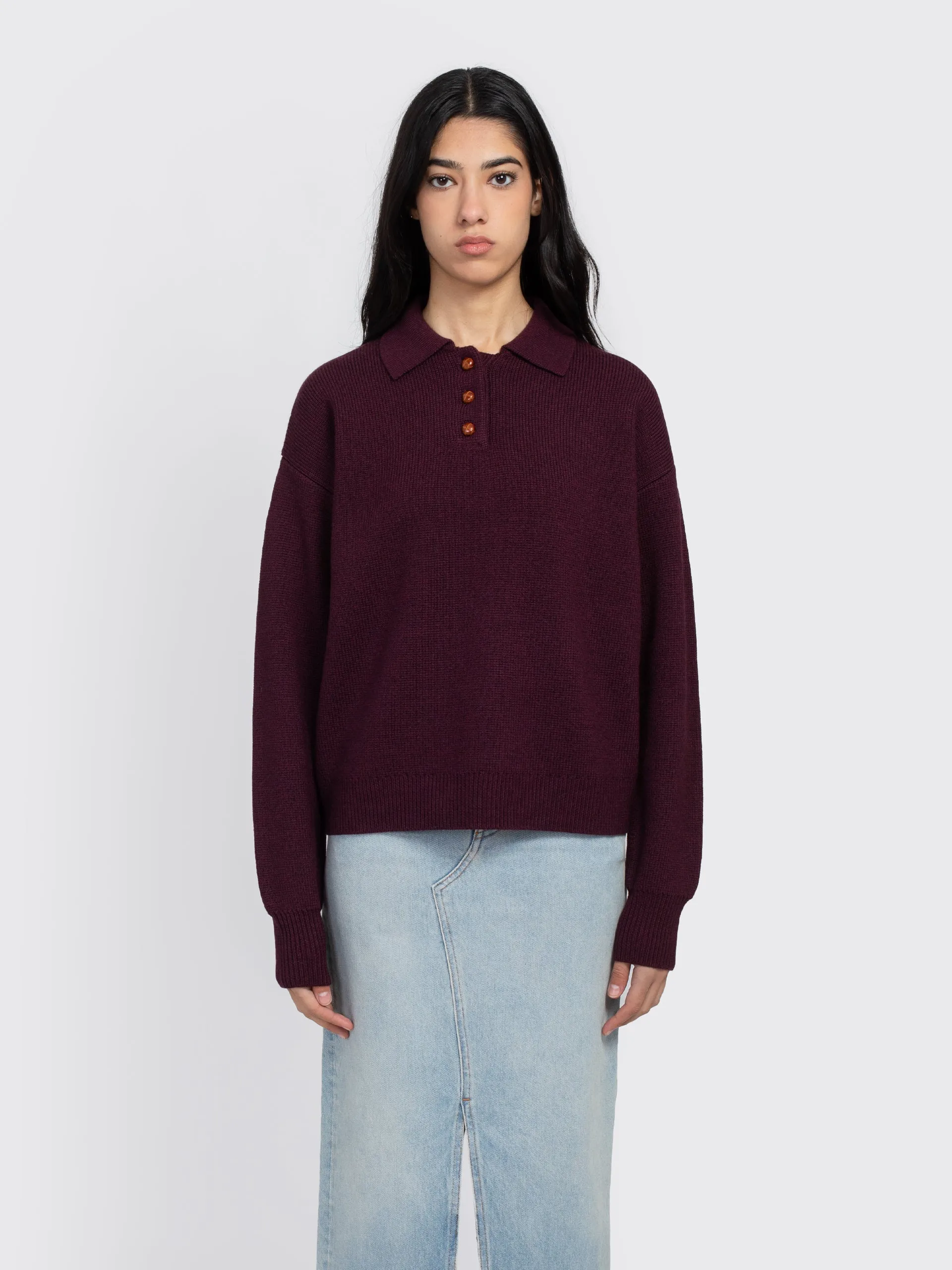 Oversize Polo Sweater