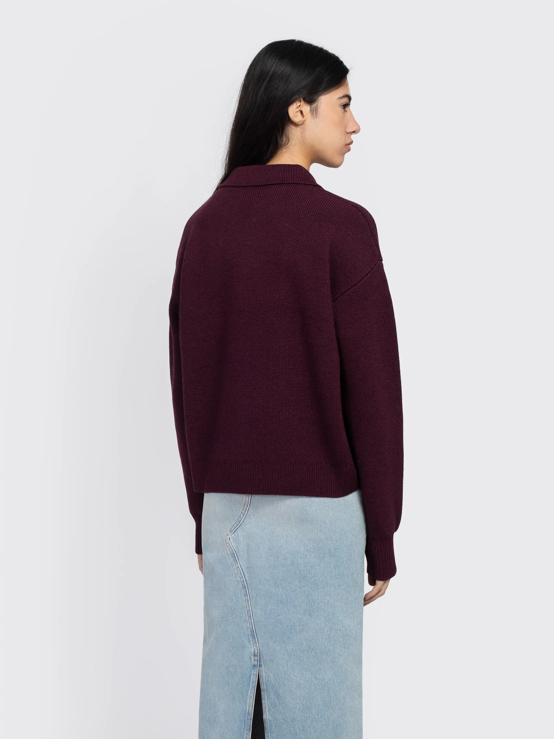 Oversize Polo Sweater