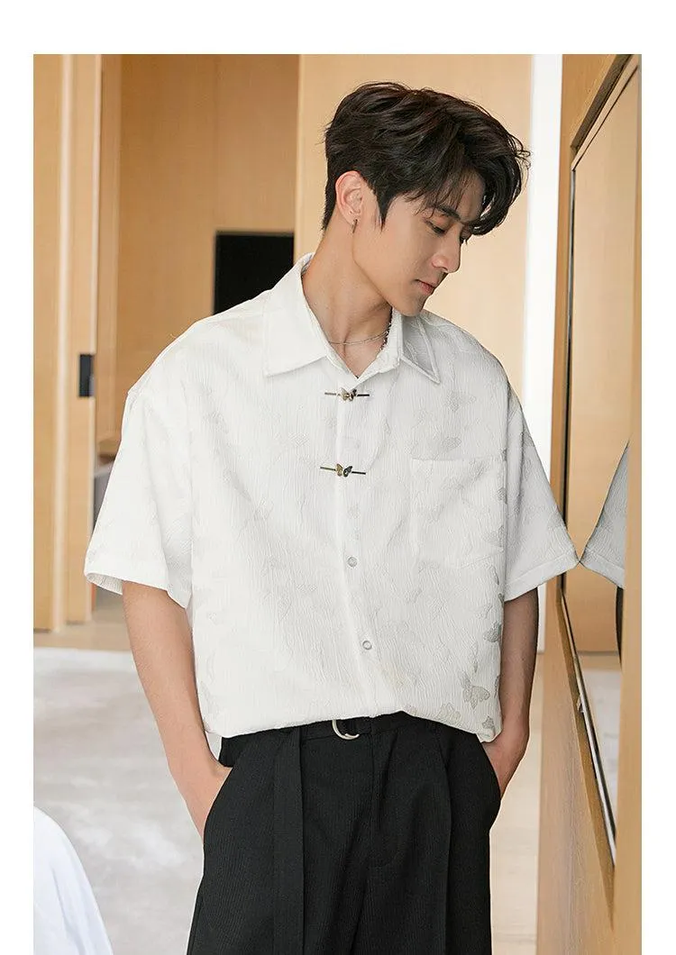 Oversized Butterfly Print Shirt