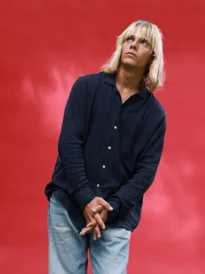 Oversized L/S Camp collar shirt