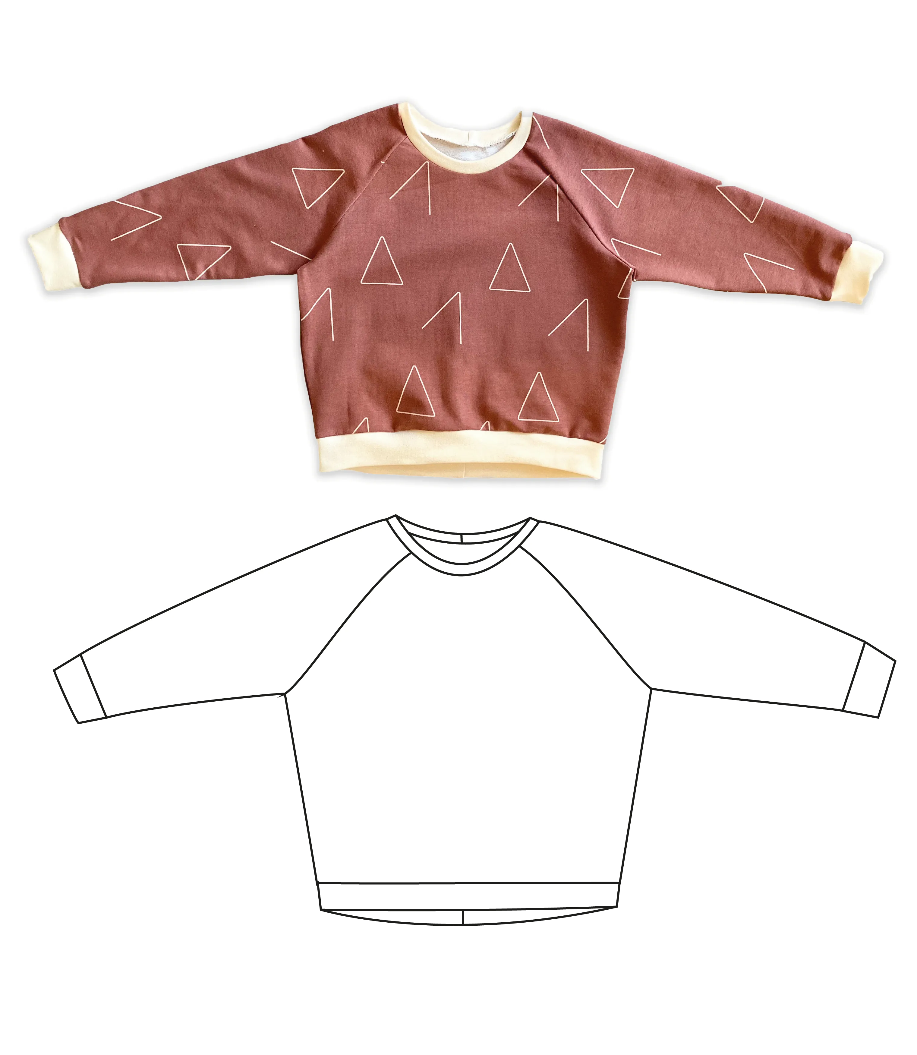 Oversized Raglan  Sweatshirt