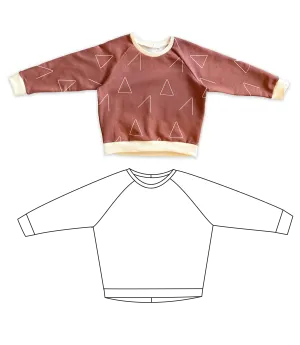 Oversized Raglan  Sweatshirt