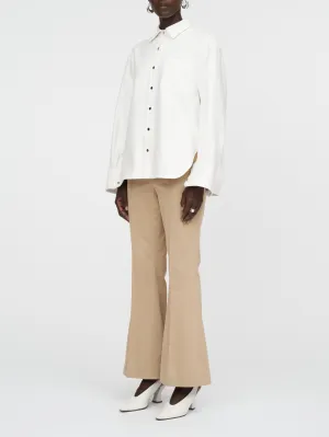 Oversized Snap Shirt in Snow White