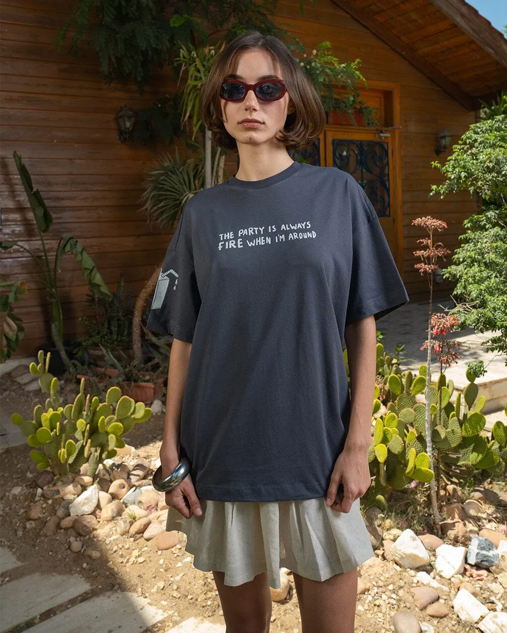 Party Is Always Fire Oversized Tee