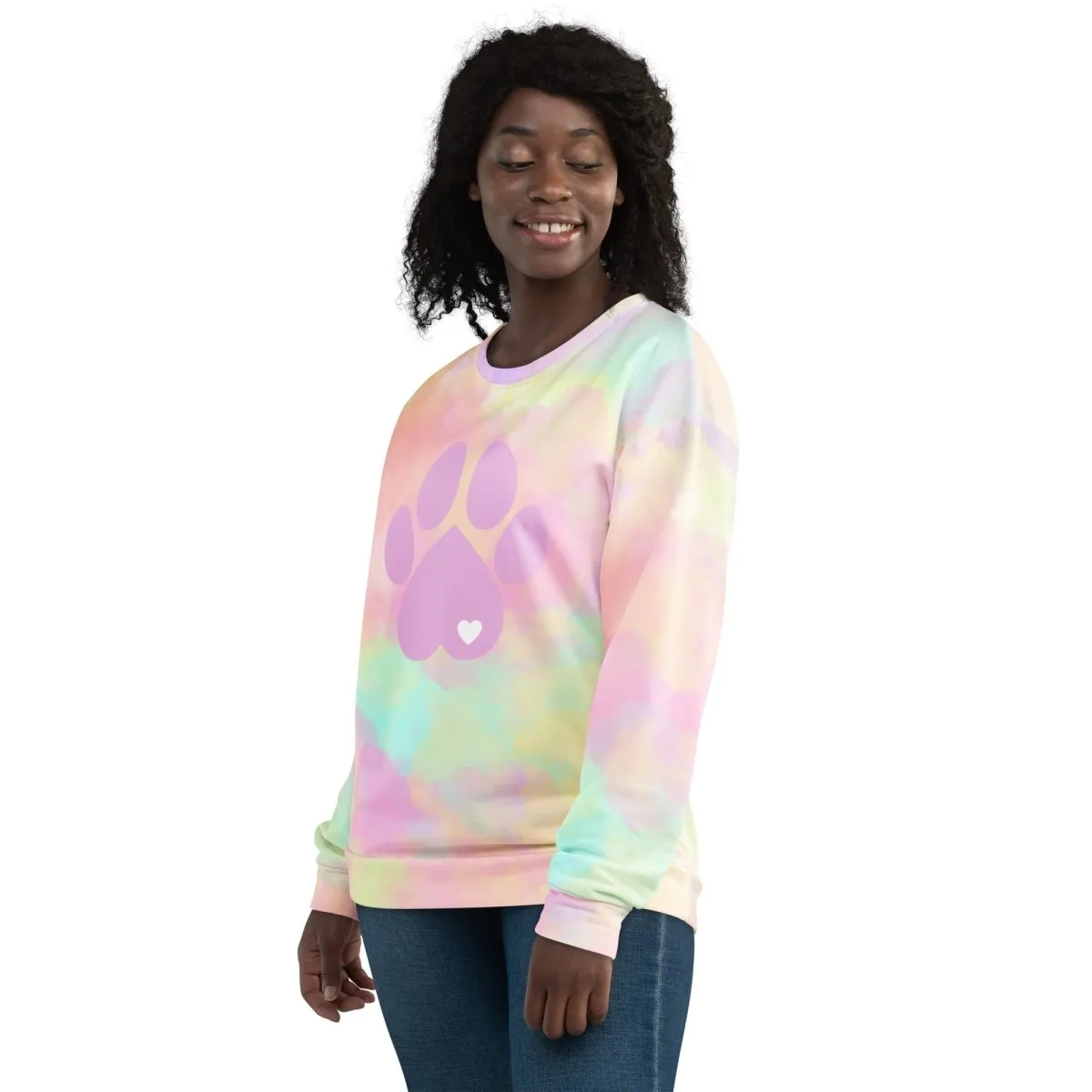 Pastel Cloud Dog Paw Sweatshirt