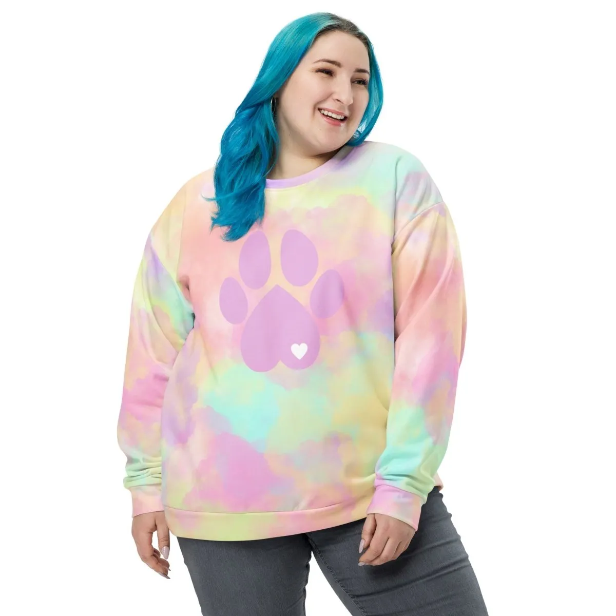 Pastel Cloud Dog Paw Sweatshirt