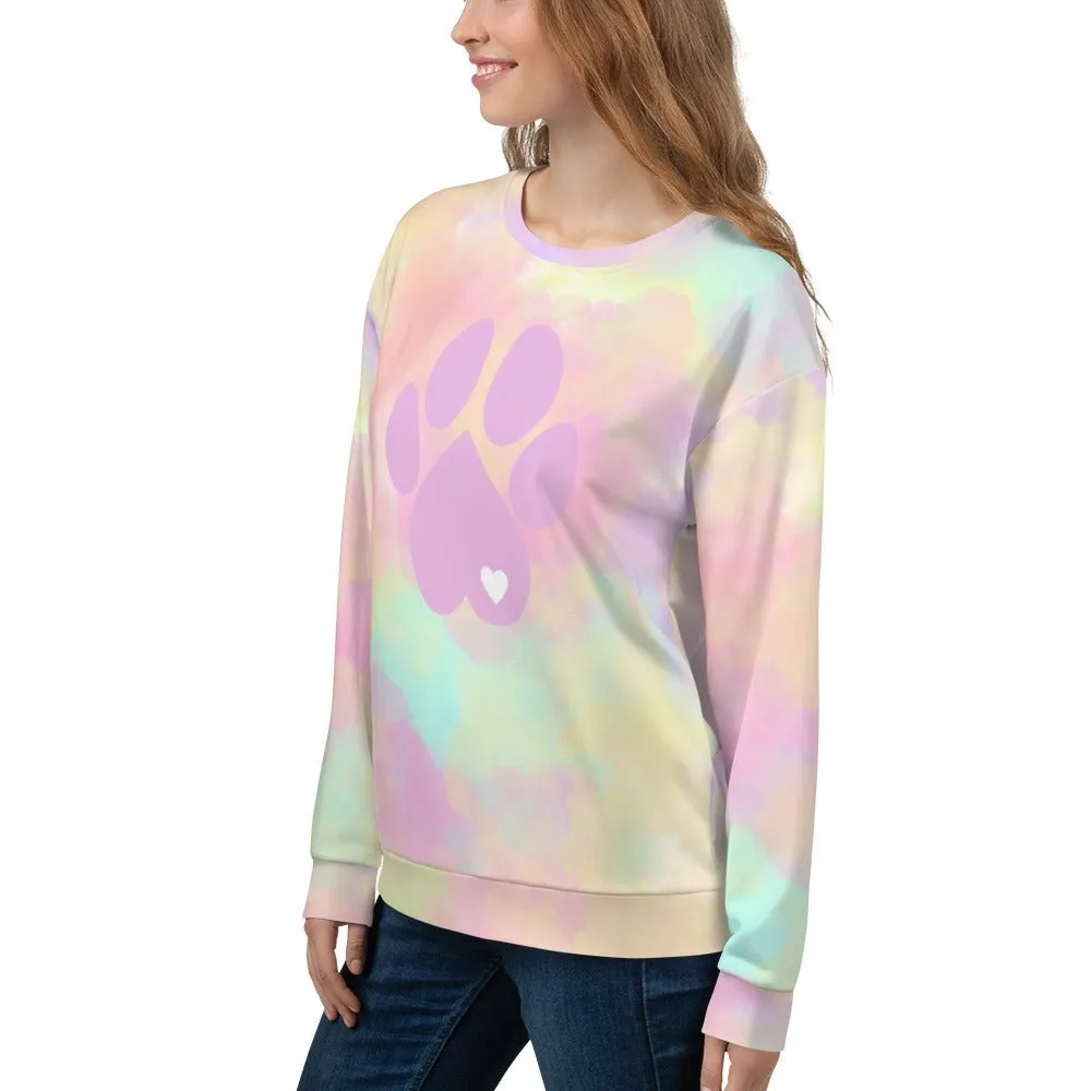 Pastel Cloud Dog Paw Sweatshirt