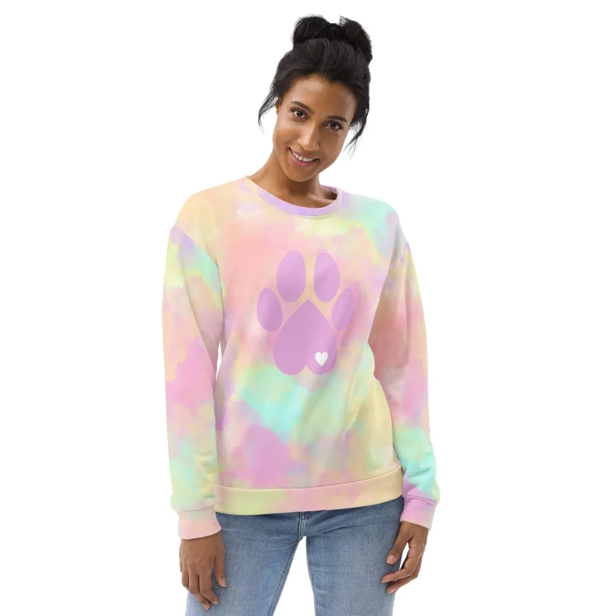 Pastel Cloud Dog Paw Sweatshirt