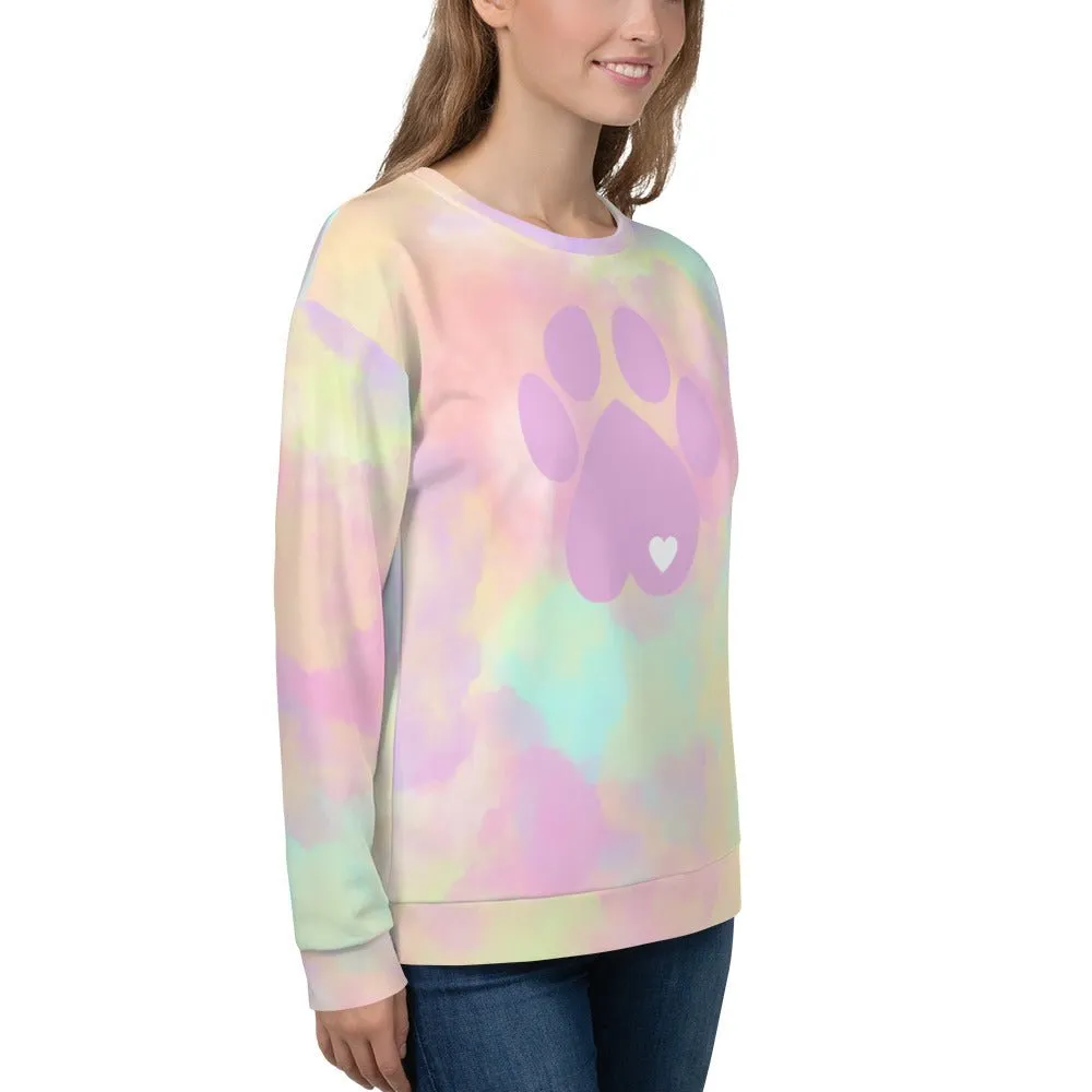 Pastel Cloud Dog Paw Sweatshirt