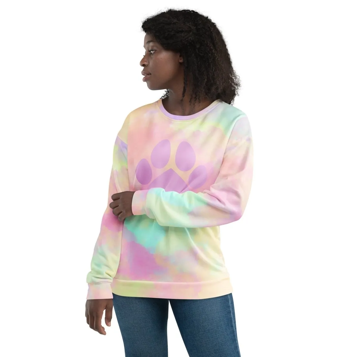 Pastel Cloud Dog Paw Sweatshirt