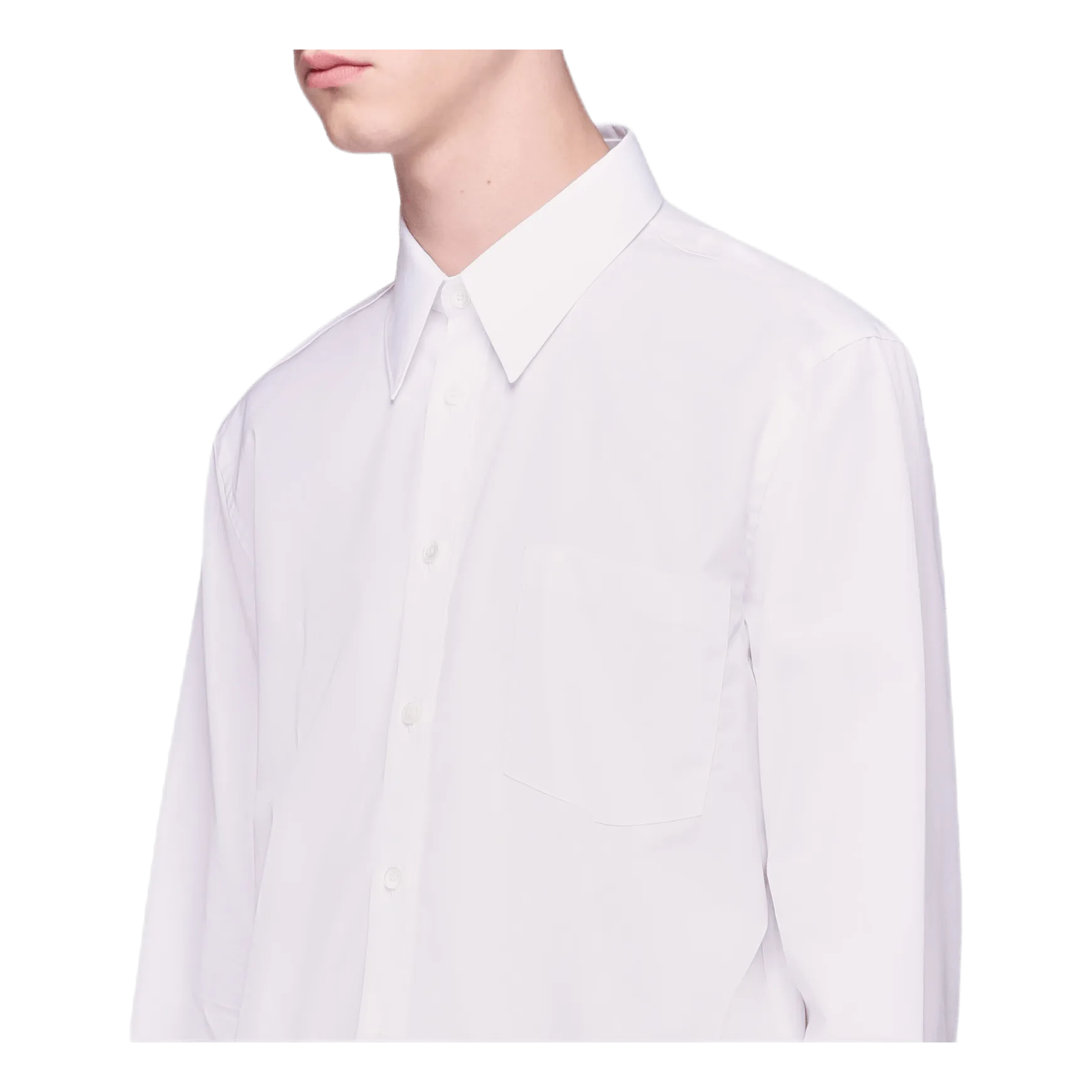 Patched Shirt White