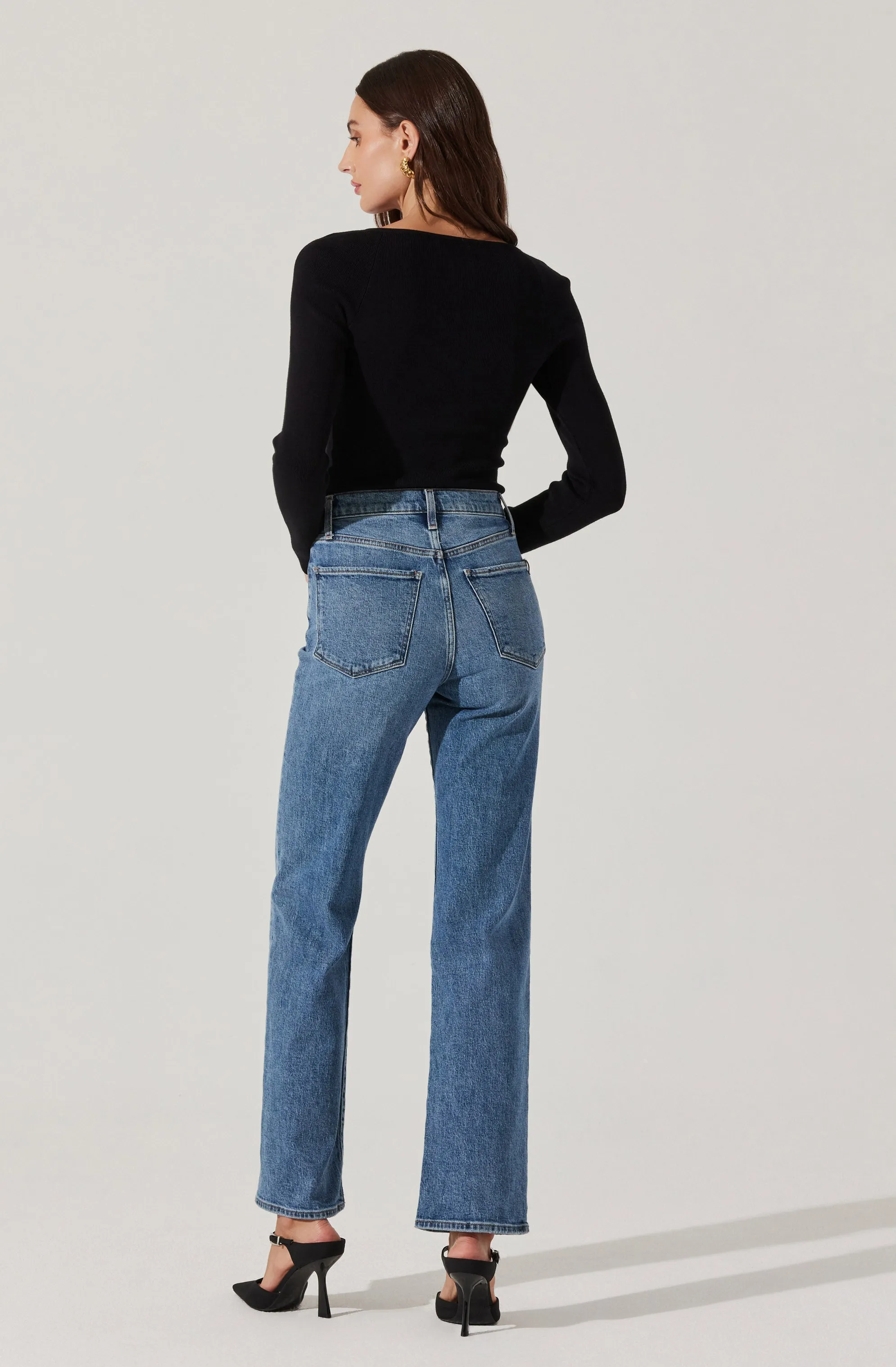 Pearl Detail Fine Knit Sweater