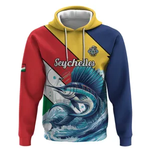 Personalised Afro Seychelles Hoodie Sailfish With Coat Of Arms LT15