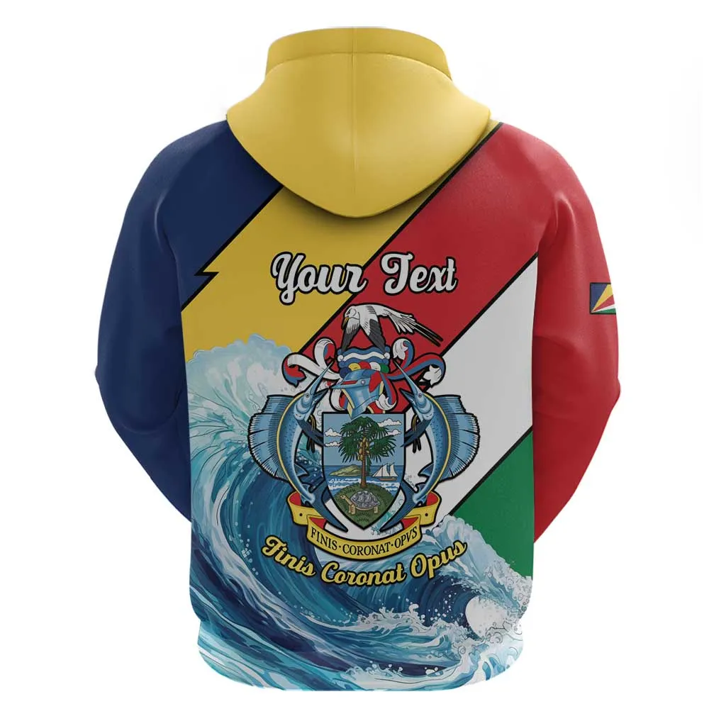 Personalised Afro Seychelles Hoodie Sailfish With Coat Of Arms LT15