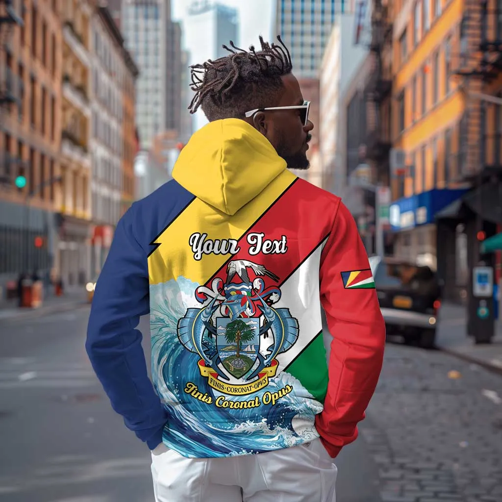 Personalised Afro Seychelles Hoodie Sailfish With Coat Of Arms LT15
