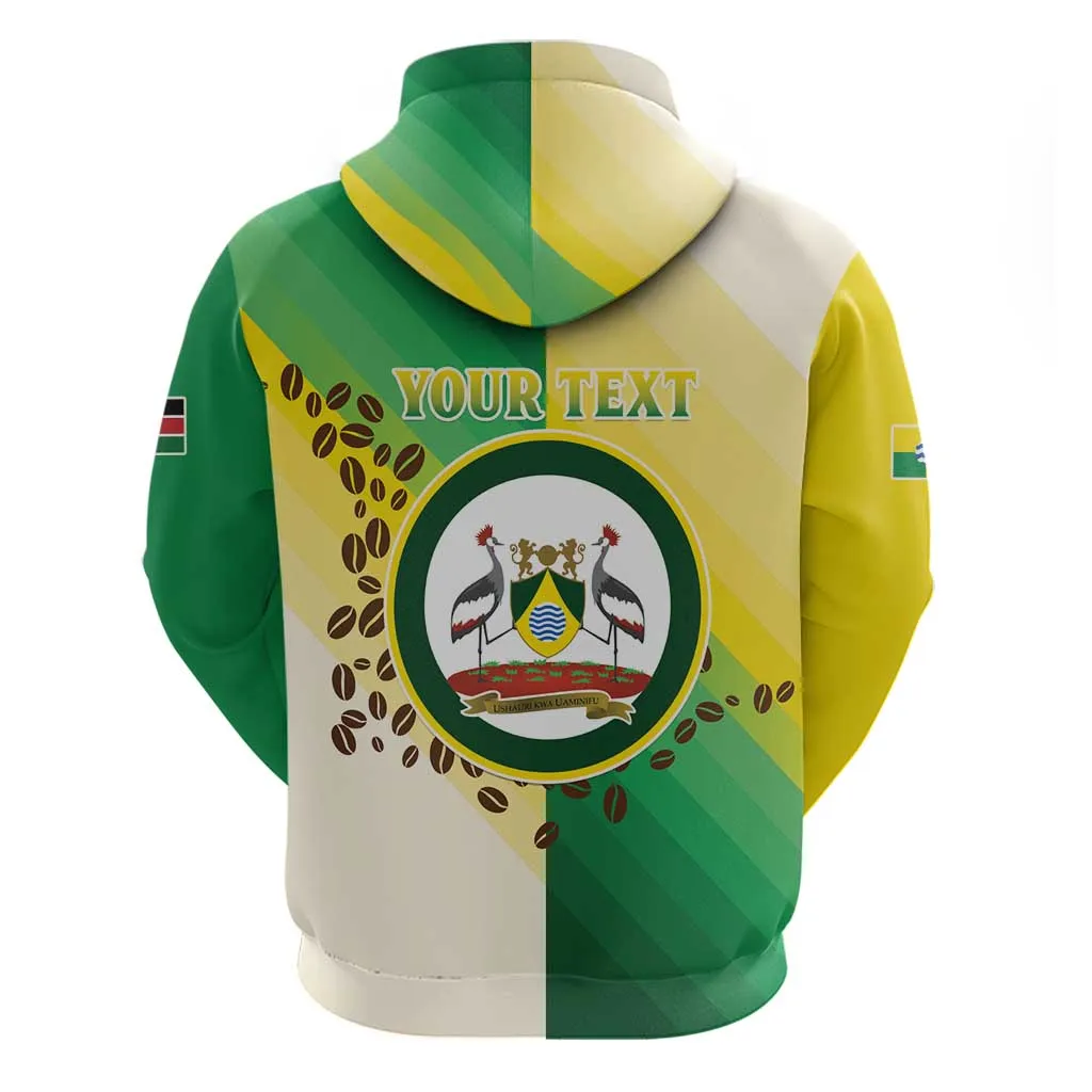 Personalised Nairobi Kenya Hoodie Coat Of Arms With Coffee LT15