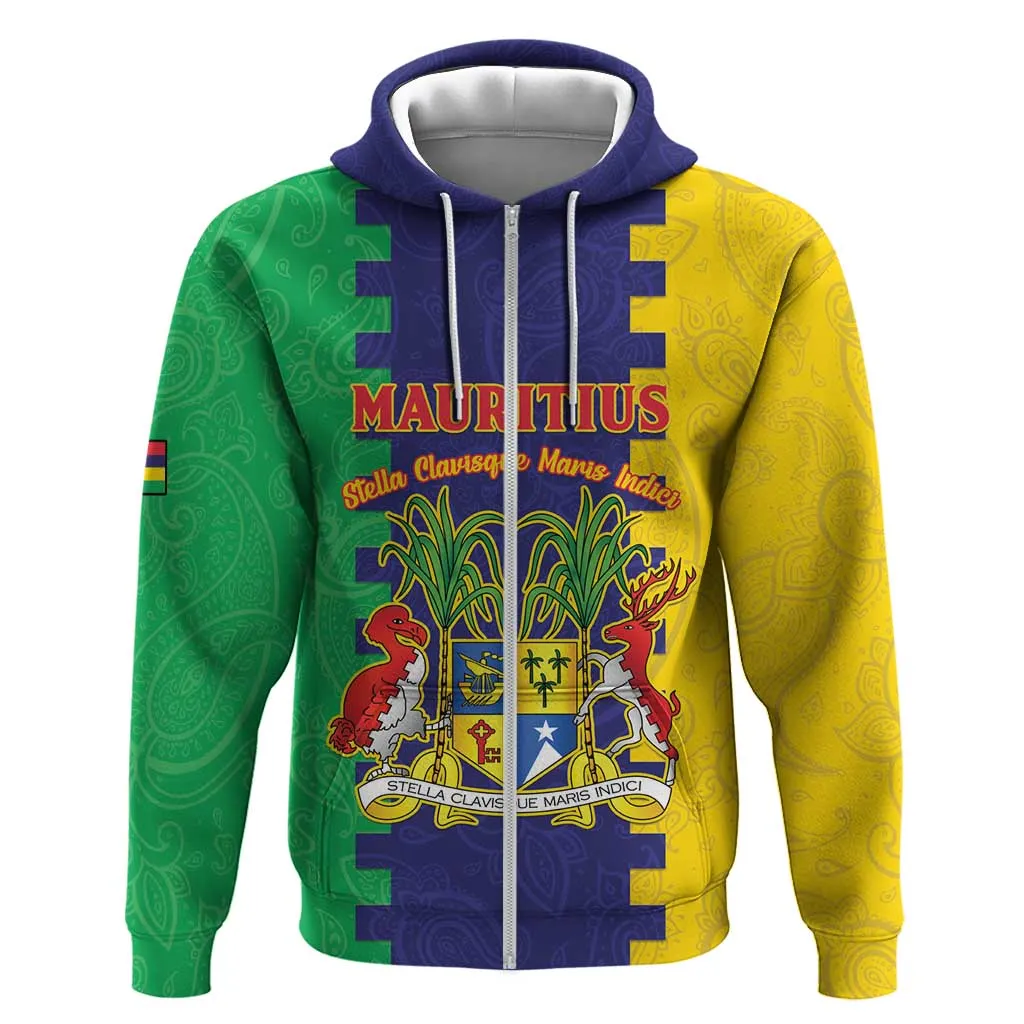 Personalised Republique de Maurice Hoodie Stella Clavisque Maris Indici LT15