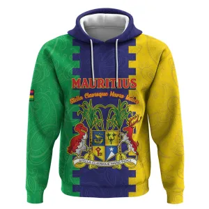 Personalised Republique de Maurice Hoodie Stella Clavisque Maris Indici LT15