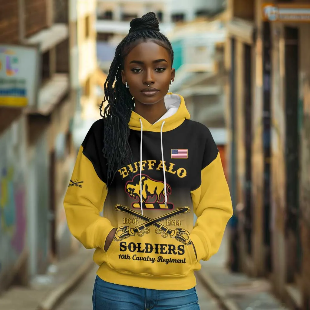 Personalized Afro-Americans Buffalo Soldiers Hoodie 10th Cavalry Regiment LT15