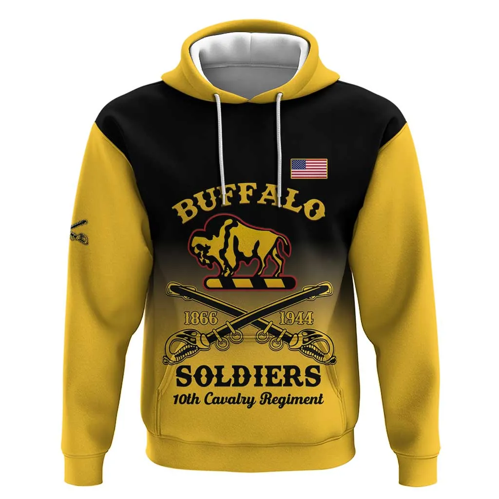 Personalized Afro-Americans Buffalo Soldiers Hoodie 10th Cavalry Regiment LT15