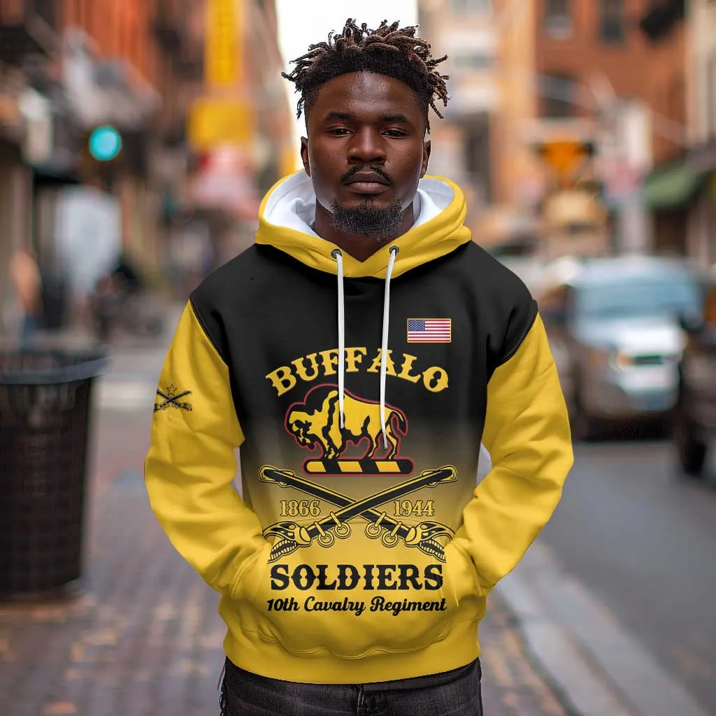 Personalized Afro-Americans Buffalo Soldiers Hoodie 10th Cavalry Regiment LT15