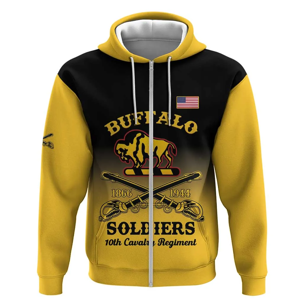 Personalized Afro-Americans Buffalo Soldiers Hoodie 10th Cavalry Regiment LT15