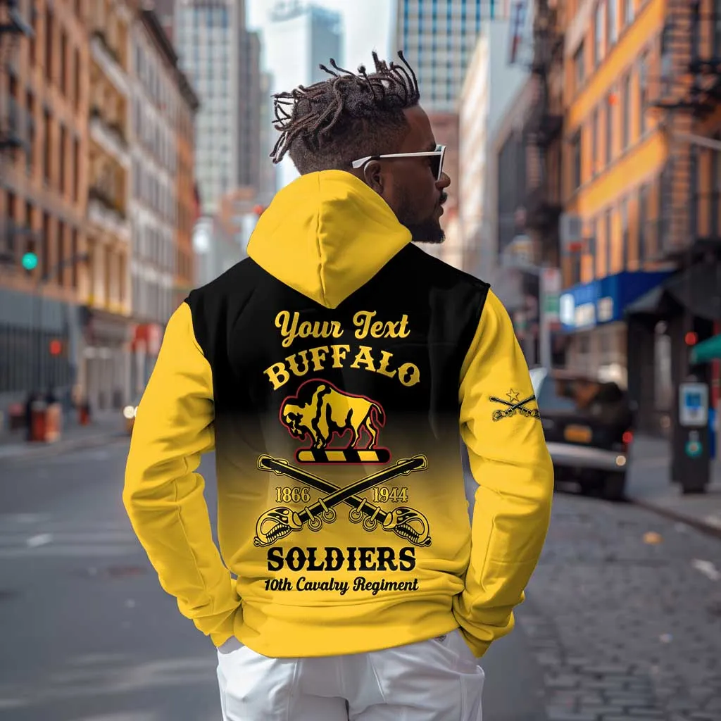 Personalized Afro-Americans Buffalo Soldiers Hoodie 10th Cavalry Regiment LT15