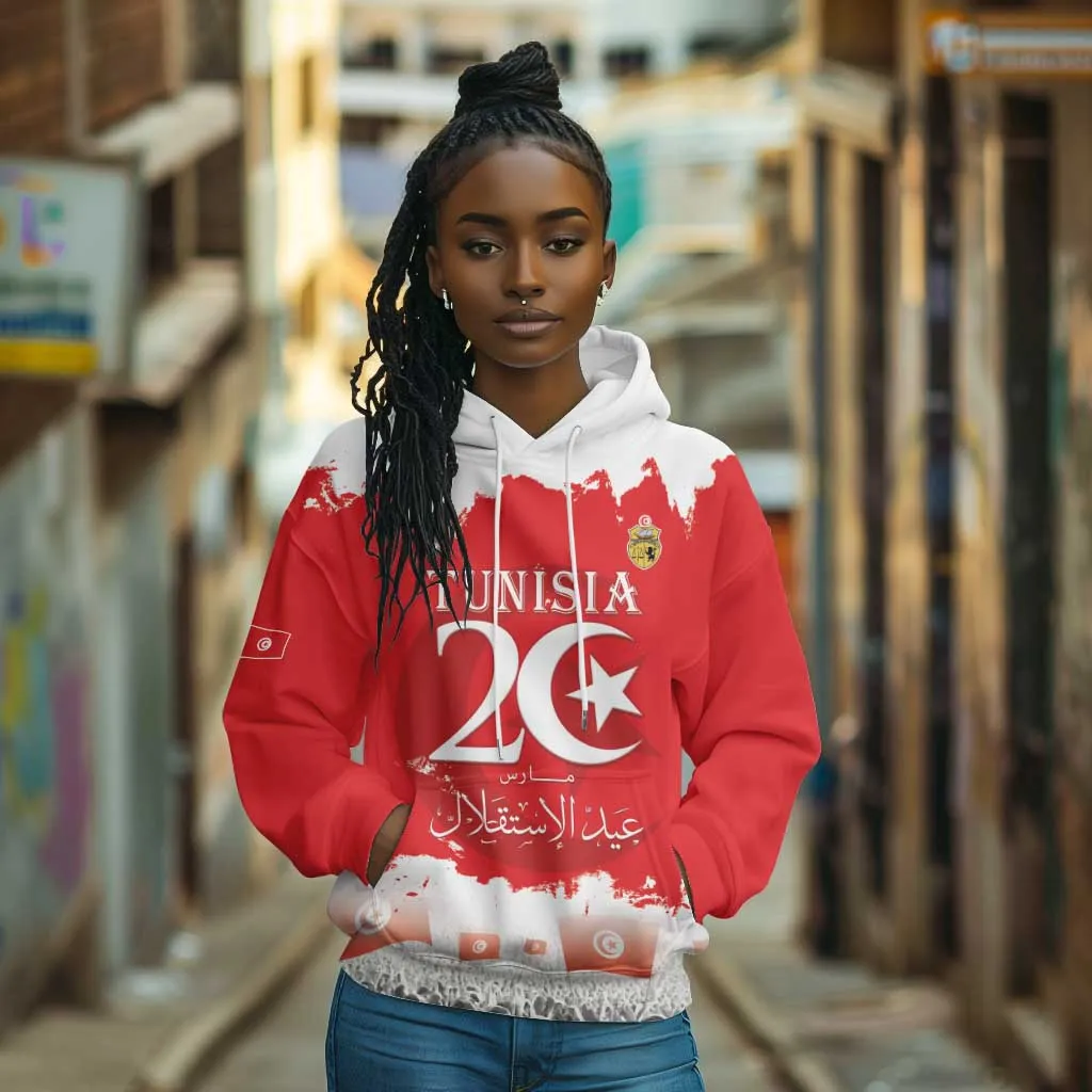 Personalized Afro Tunisia Hoodie Happy 69th Anniversary Independence LT15