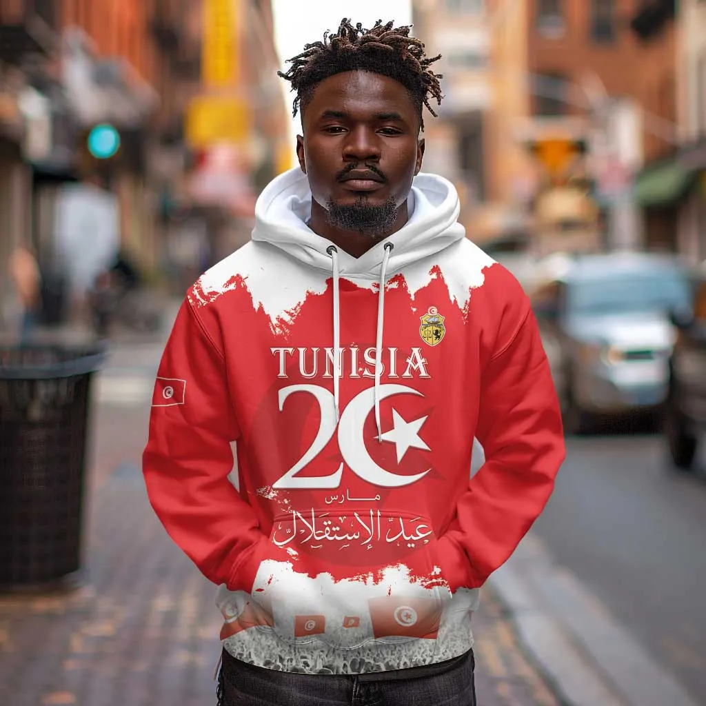 Personalized Afro Tunisia Hoodie Happy 69th Anniversary Independence LT15