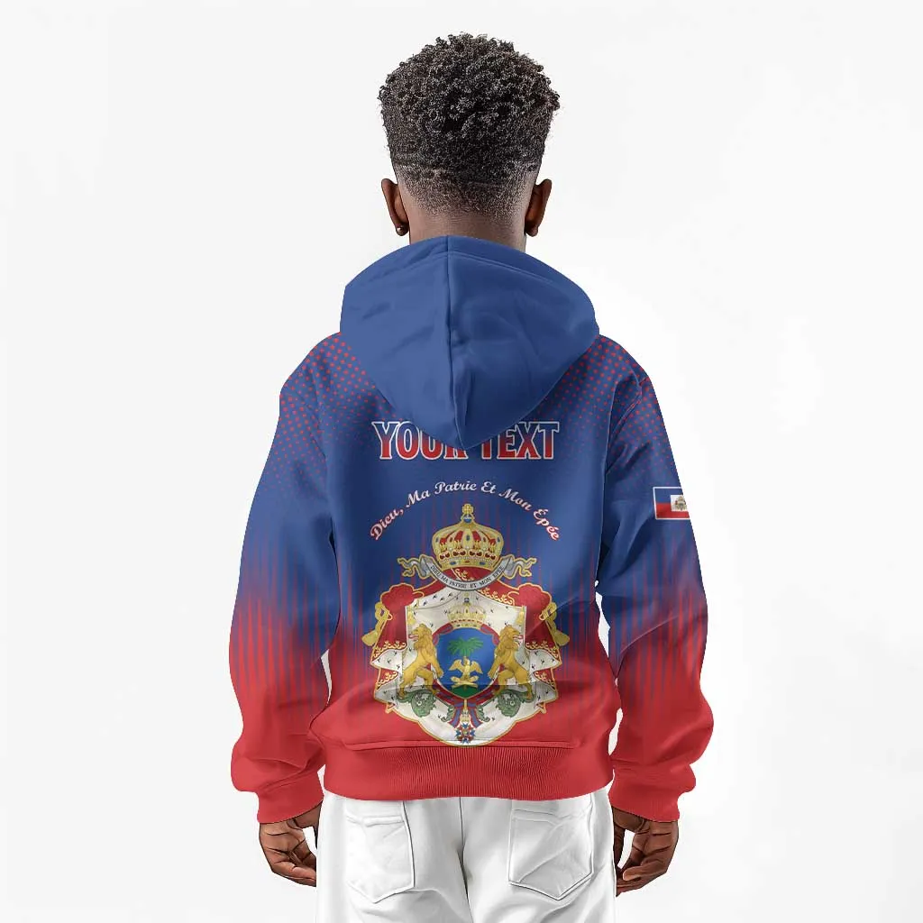 Personalized Anpi an Ayiti Kid Hoodie Imperial Coat Of Arms Flag Style LT15