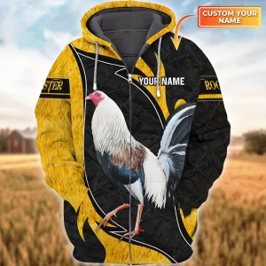 Personalized Funny Chicken Roosters Collection Zipper Hoodies 3D Shirt Gifts For Men Women - NTQ