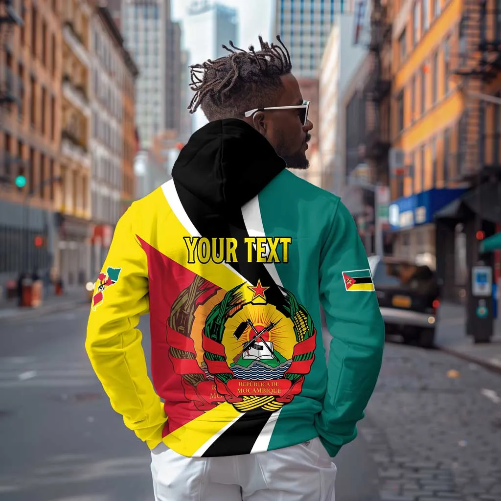 Personalized Mozambique Independence Day Hoodie Coat Of Arms - Flag Style LT15