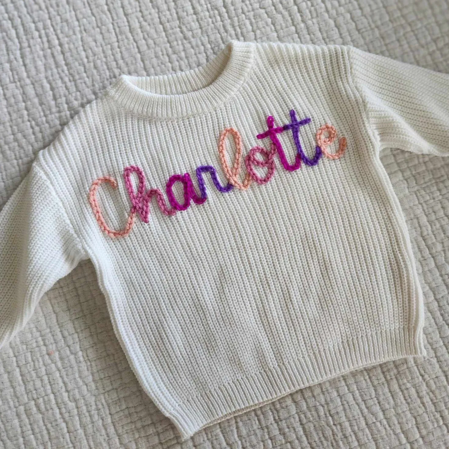 PERSONALIZED SWEATER - MARSHMALLOW