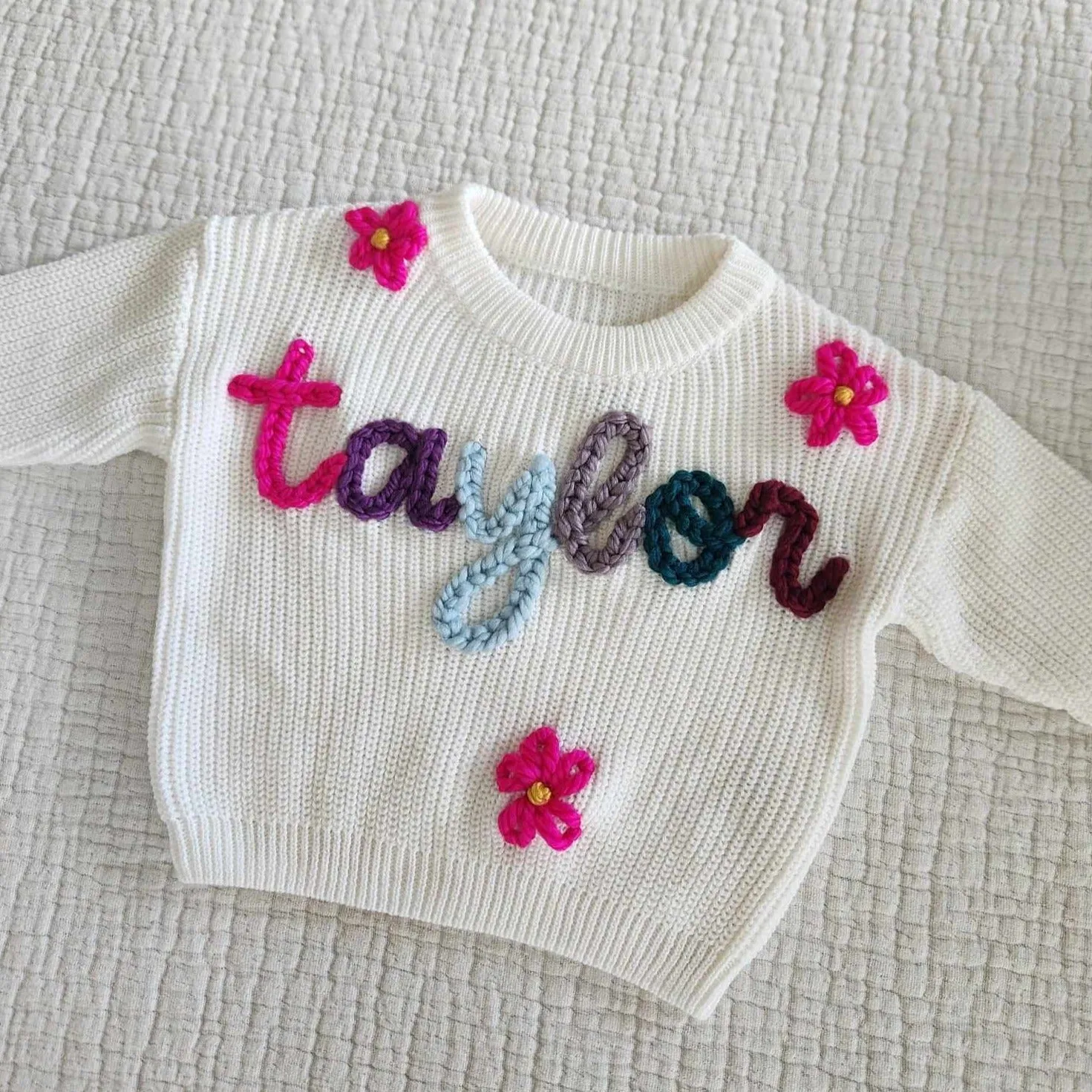 PERSONALIZED SWEATER - MARSHMALLOW
