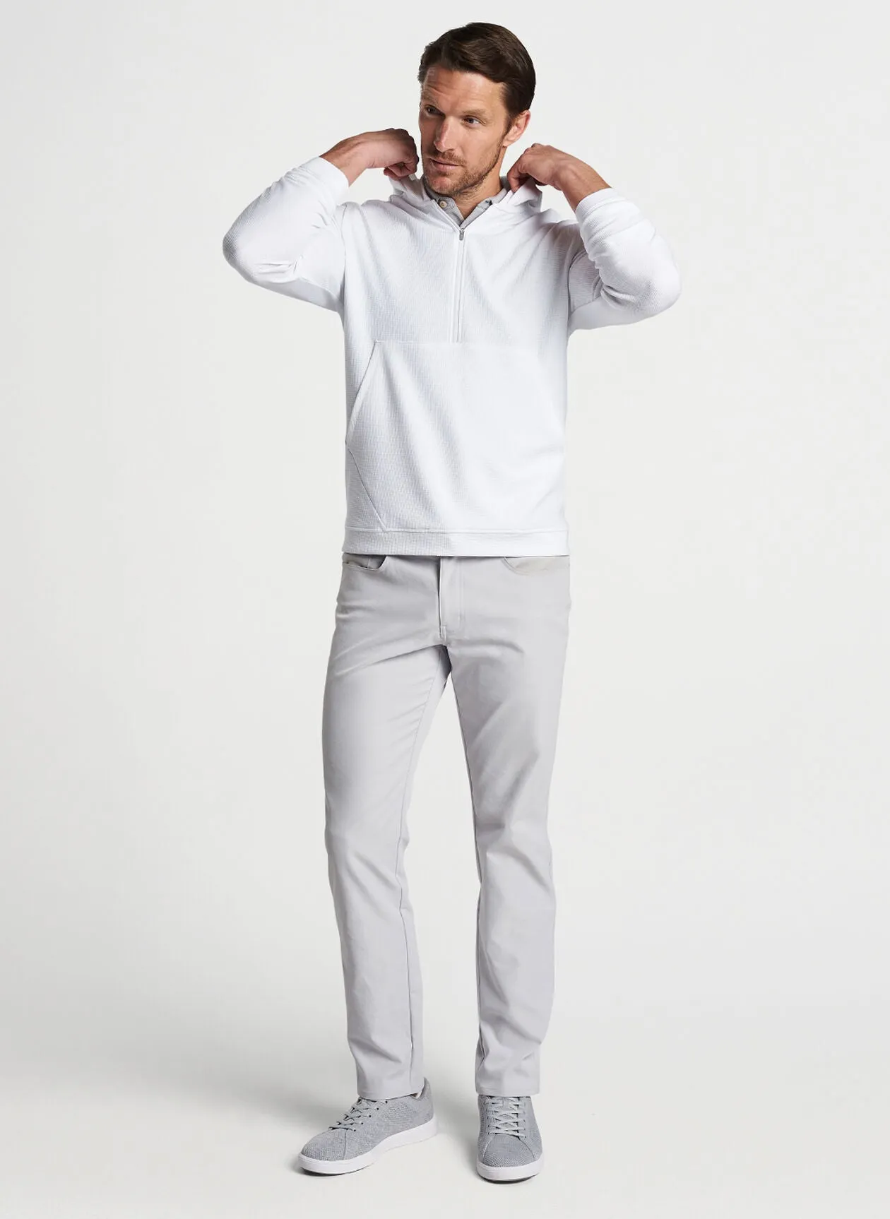 Peter Millar Grid Performance Half-Zip Hoodie