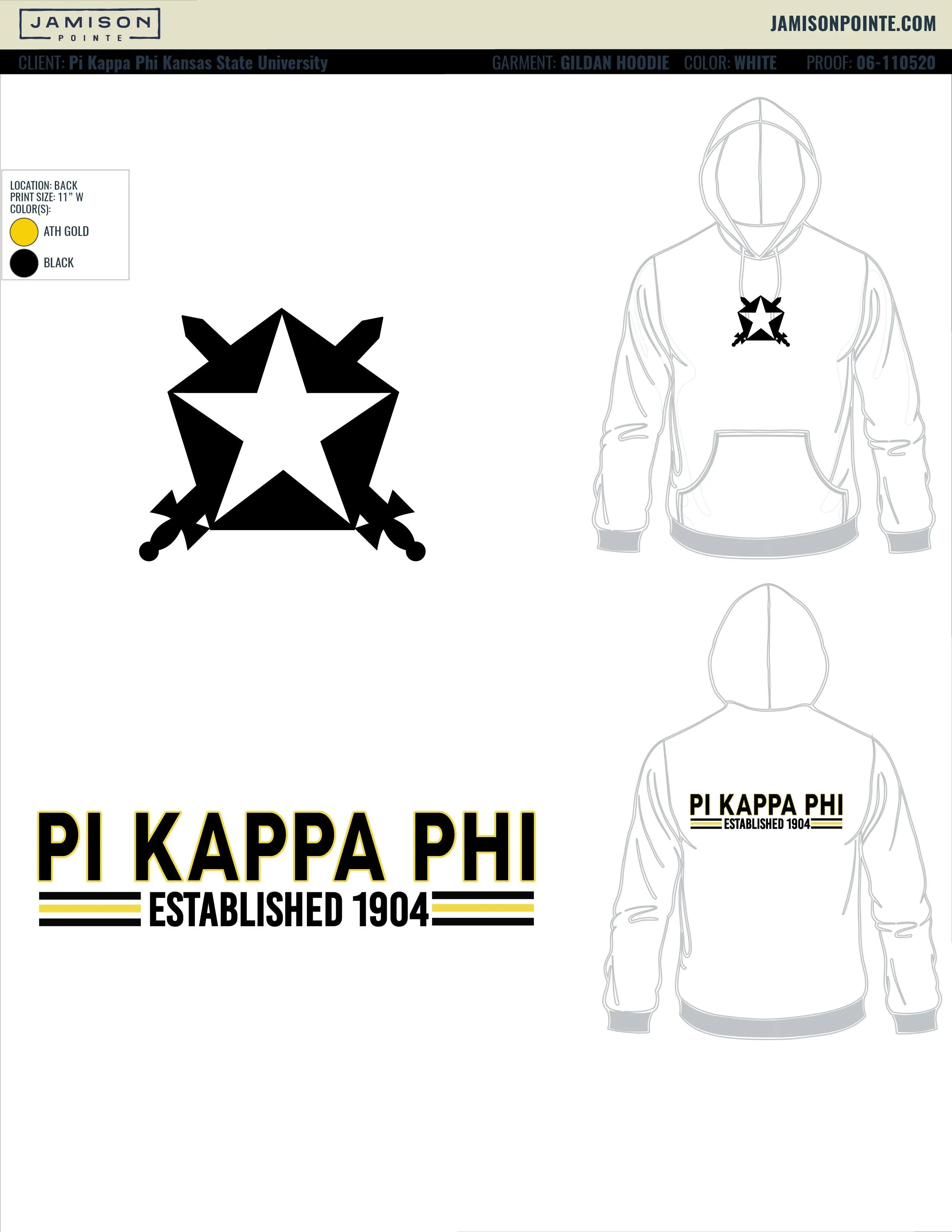 Pi Kappa Phi Kansas State University Hoodies