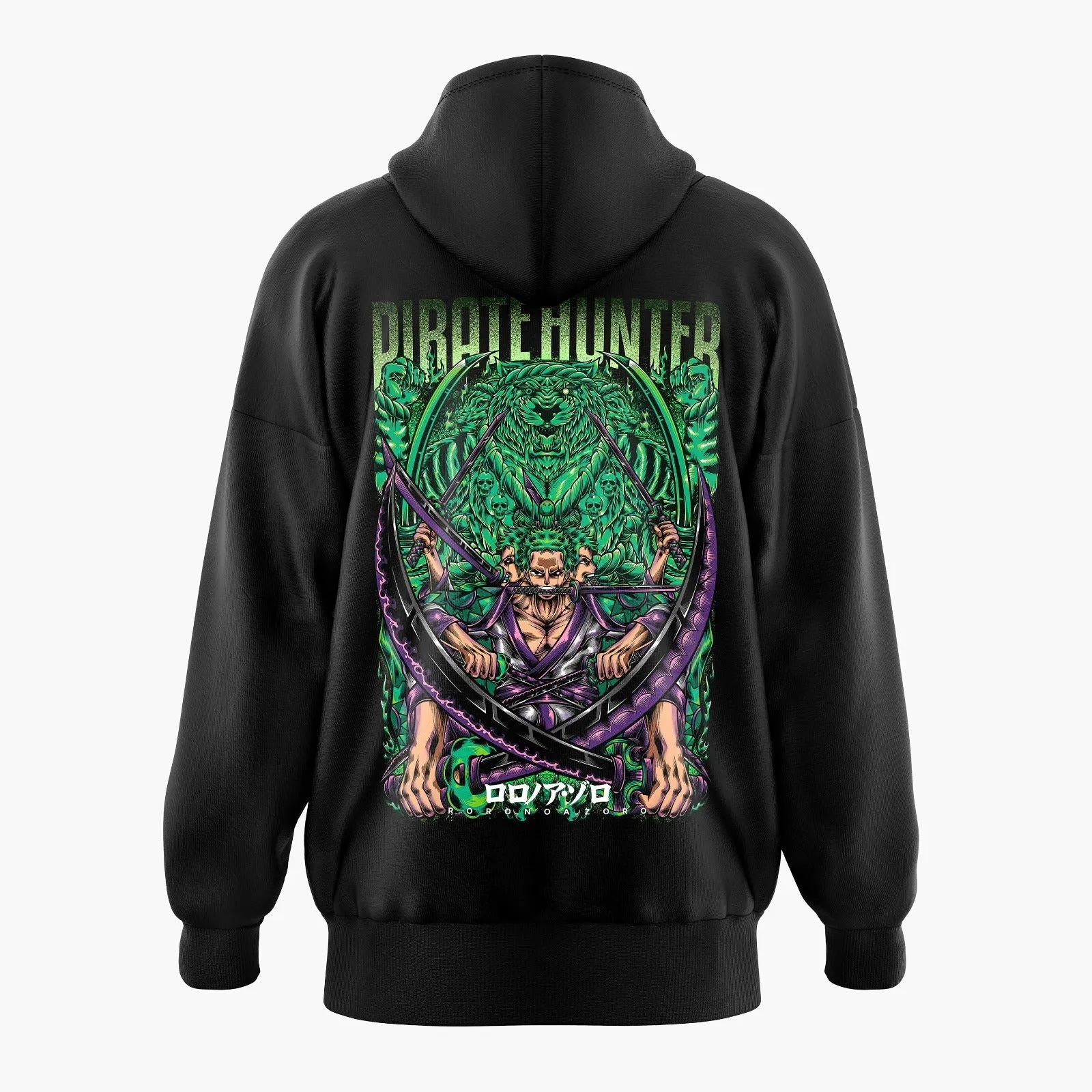 Pirate Hunter Roronoa Zoro One Piece Oversized Hoodie