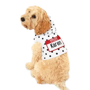 Polka Dot Name Tag Personalized & Custom Pet Sweatshirt Hoodie-Custom Pet Apparel