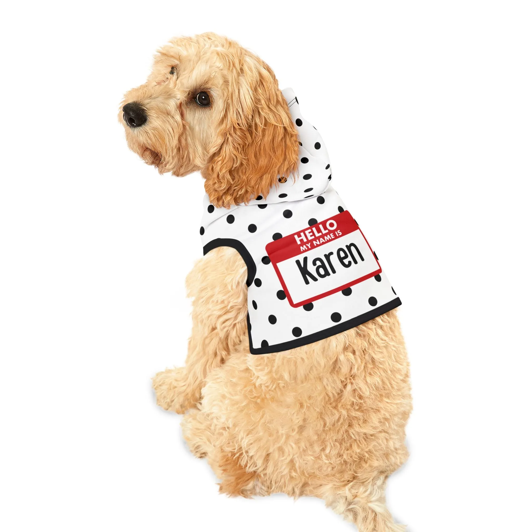 Polka Dot Name Tag Personalized & Custom Pet Sweatshirt Hoodie-Custom Pet Apparel