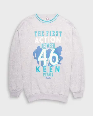 Printed grey sports sweatshirt