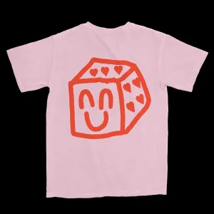 PUFFY HAPPY HEART DICE BOY SHIRT - PINK