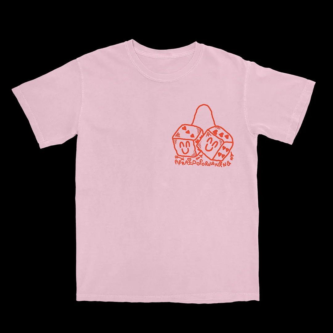 PUFFY HAPPY HEART DICE BOY SHIRT - PINK