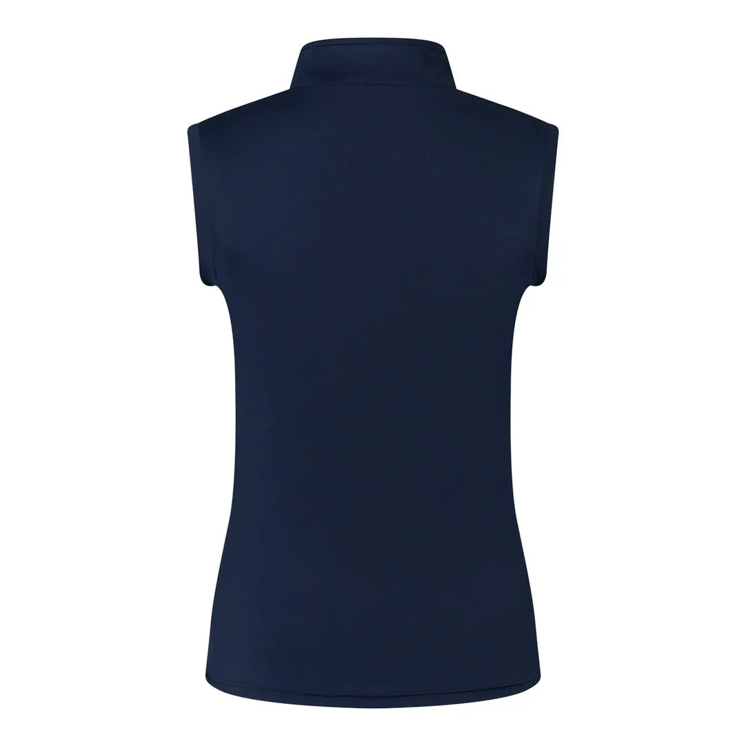 Pure Golf Cove Ladies Sleeveless Golf Polo Shirt - Navy