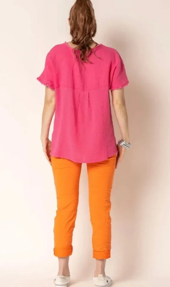 Quinn Linen Top