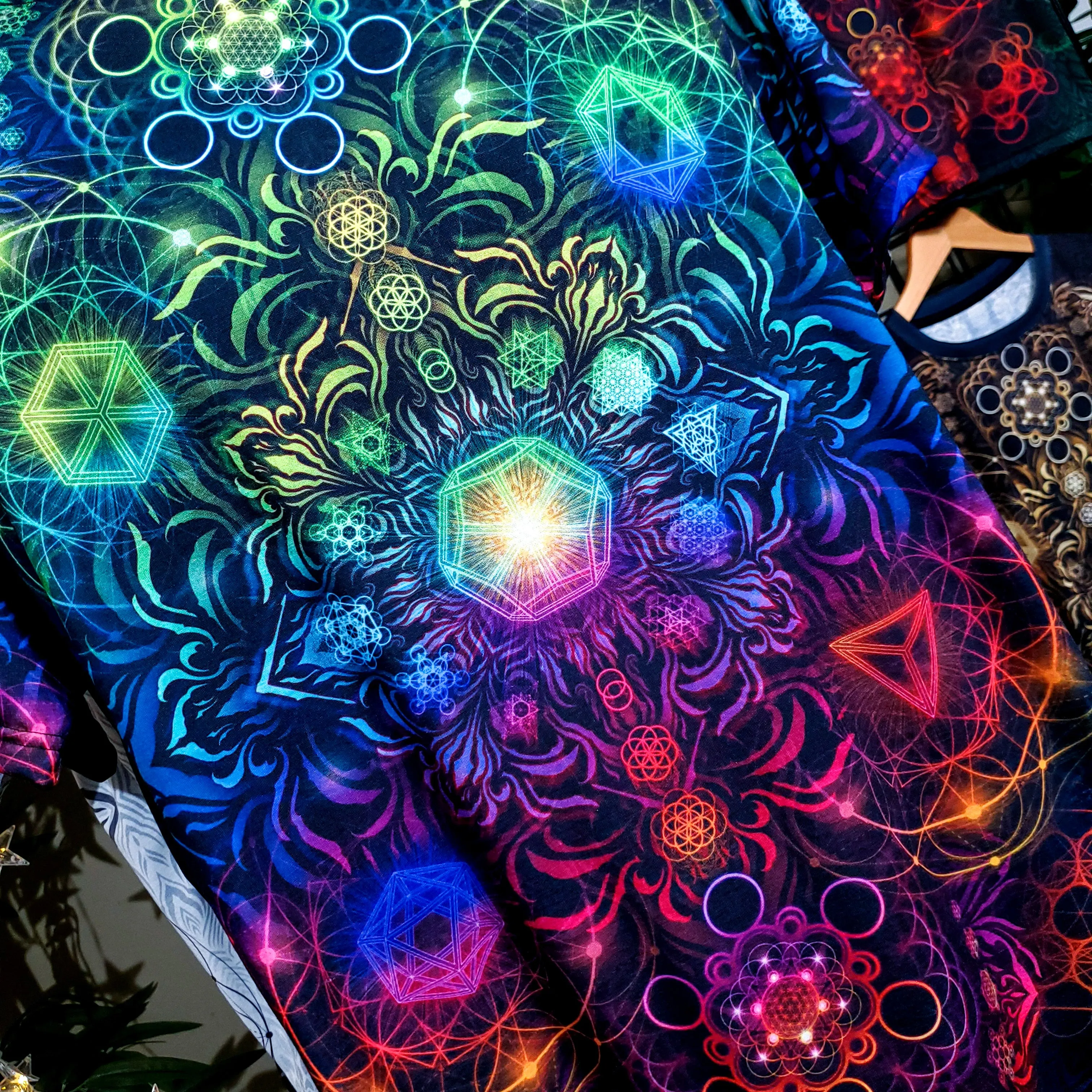 "Elements Sacred Geometry" V3 Rainbow AOP Crew - Yantrat Design