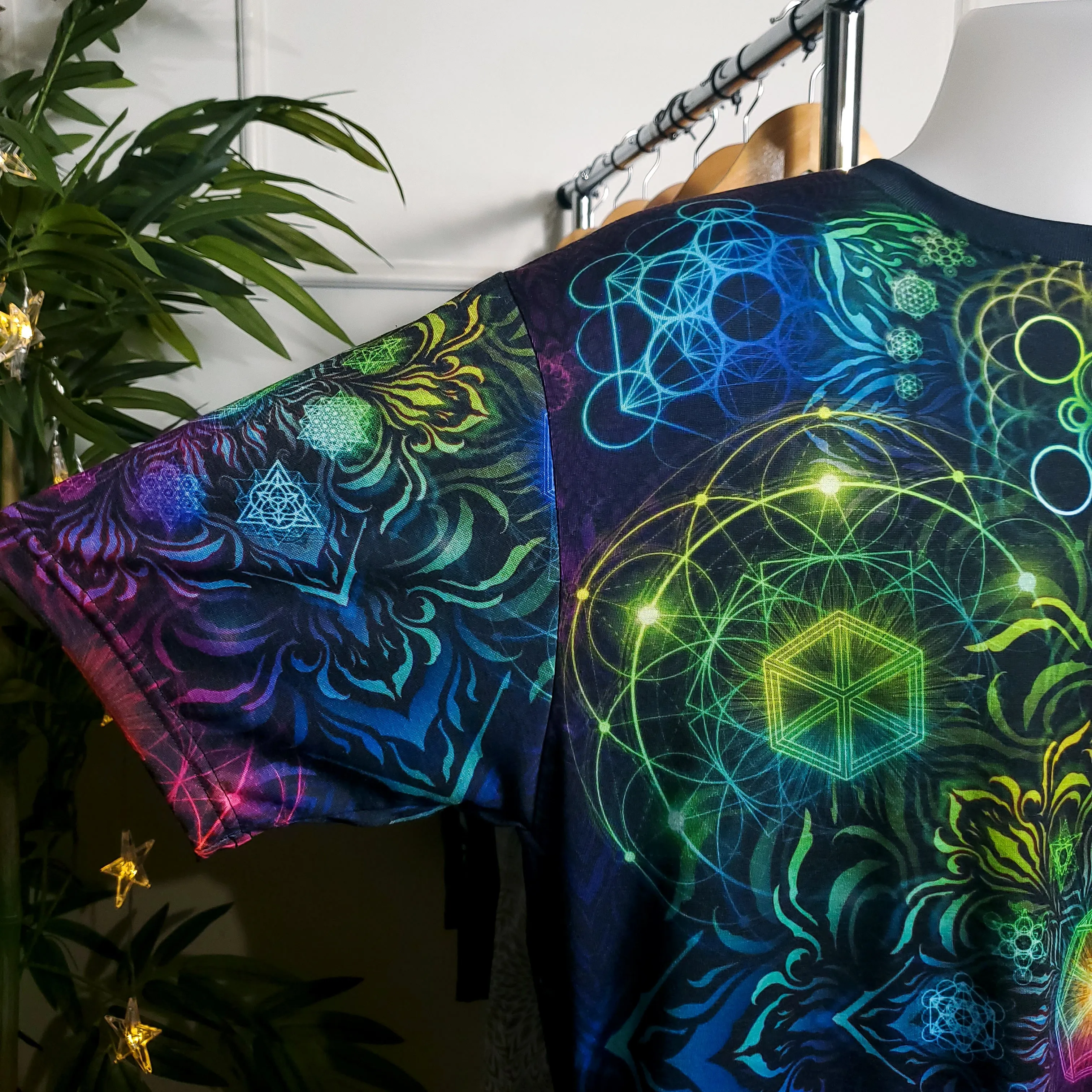 "Elements Sacred Geometry" V3 Rainbow AOP Crew - Yantrat Design