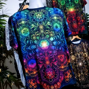"Elements Sacred Geometry" V3 Rainbow AOP Crew - Yantrat Design