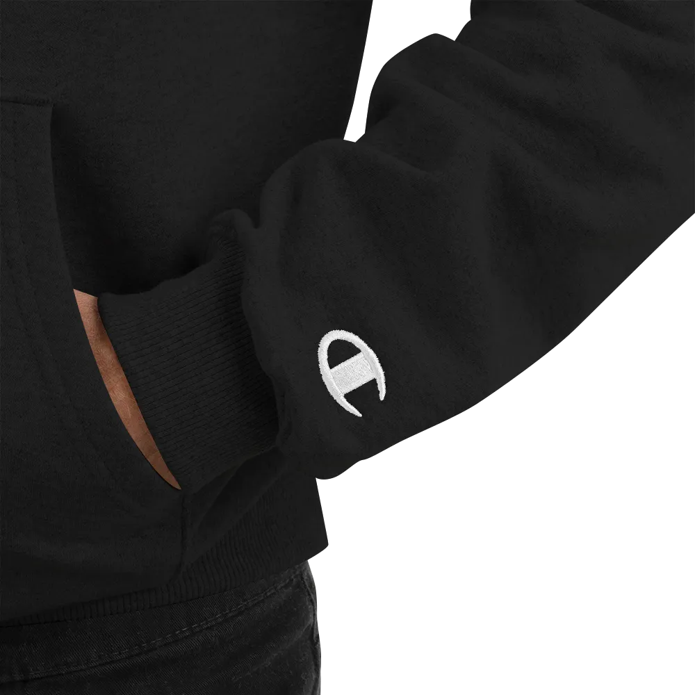 "Wash in Oil Rinse in Jet Fuel" Champion Hoodie